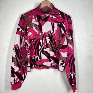 A Love Story Sweater Women's Large Pink Metallic